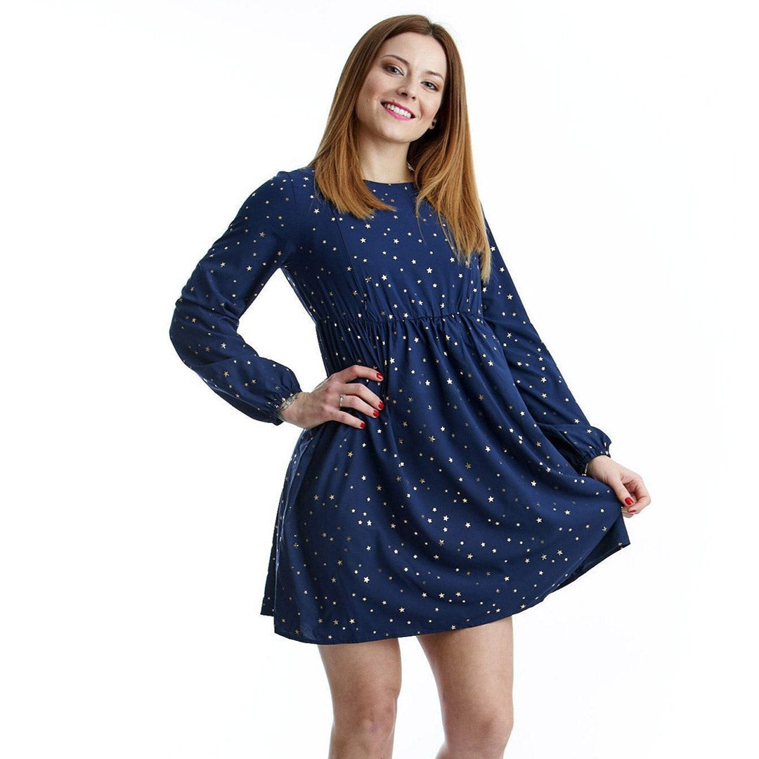 Breastfeeding-Friendly Dress | Christmas Star Skater Style Juno Jack's Limited Breastfeeding-Friendly Dress | Christmas Star Skater Style Juno Jack's Limited