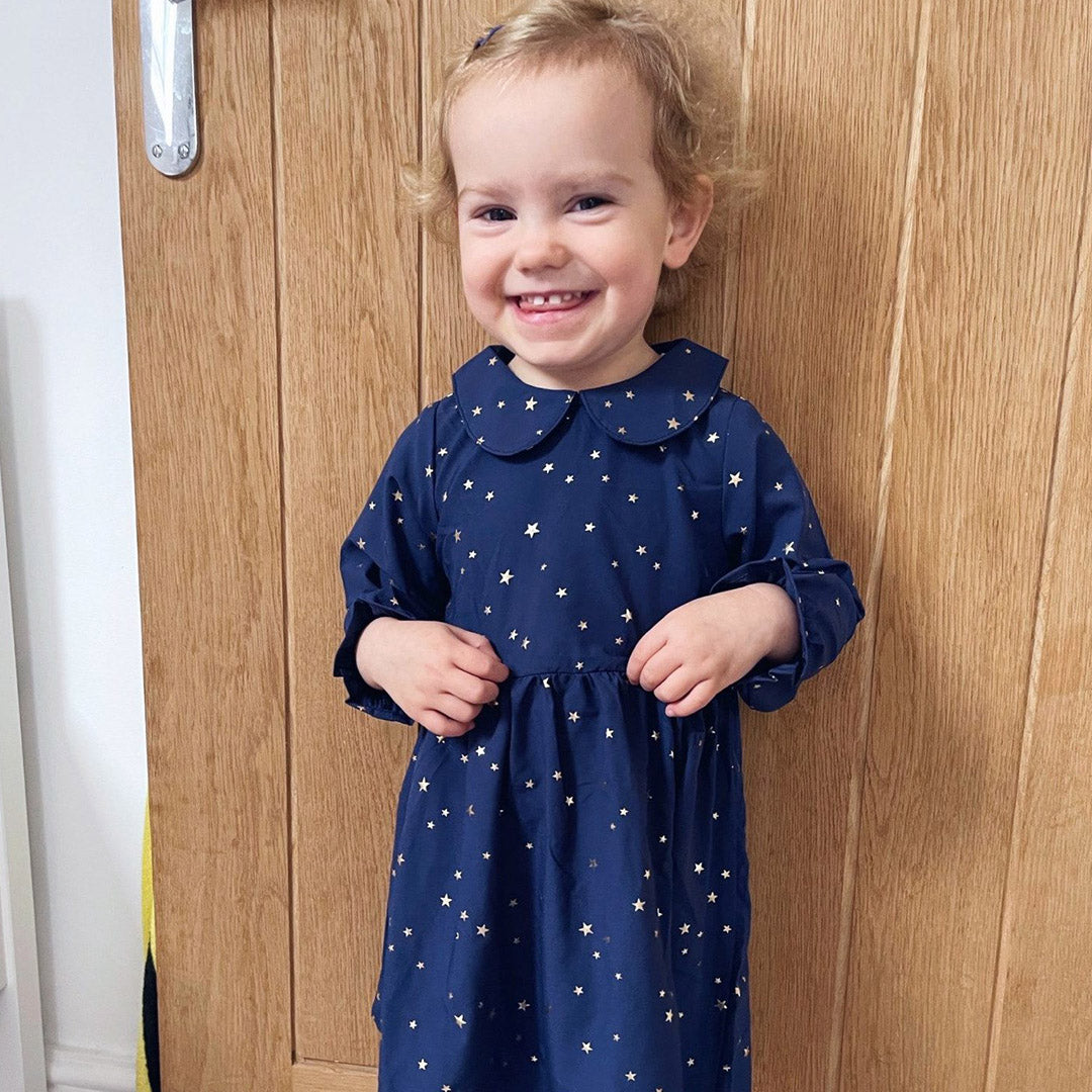 Baby girl blue christmas sales dress