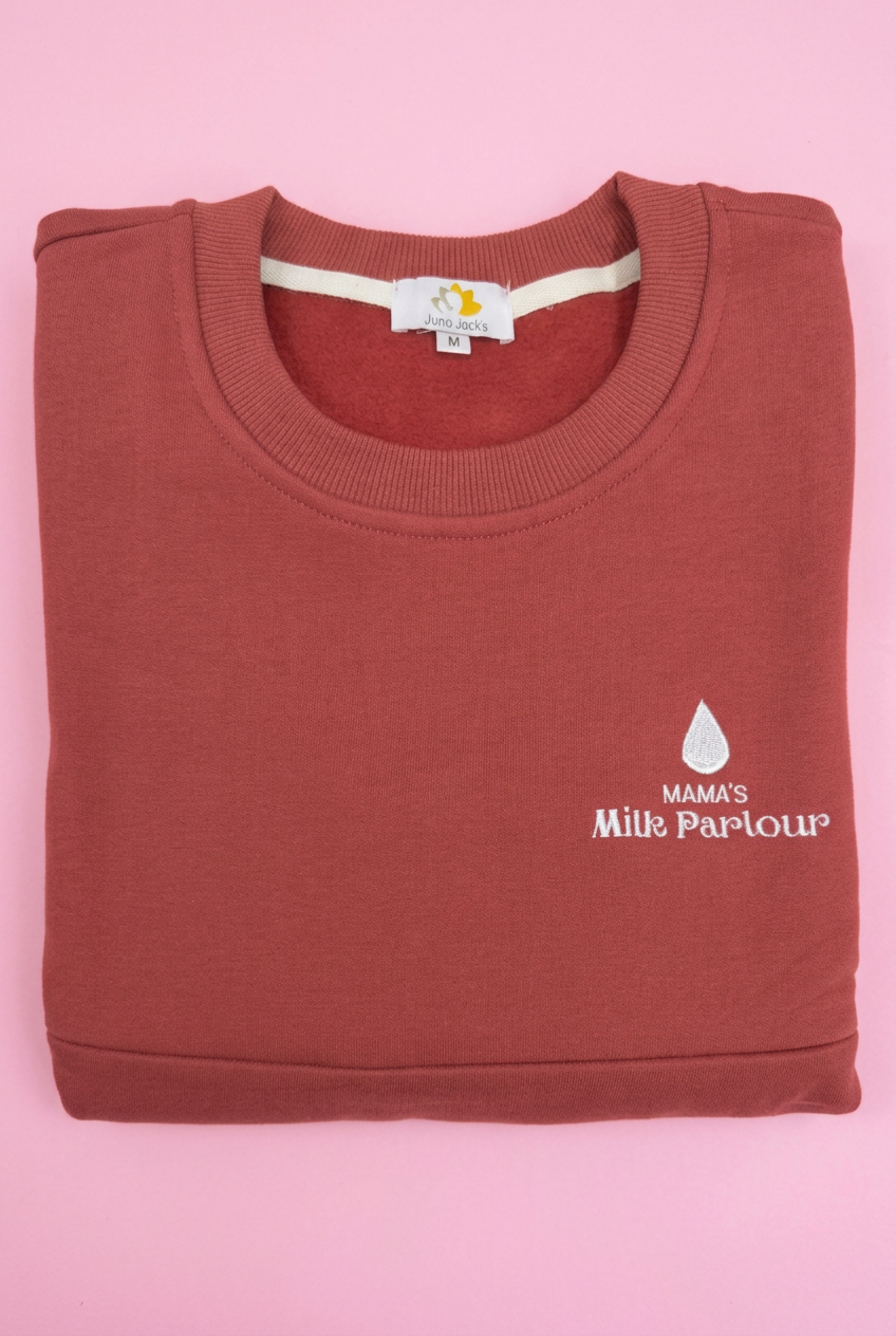 Ready Made - 'Mama's Milk Parlour'  Embroidered Sweater M (10/12)