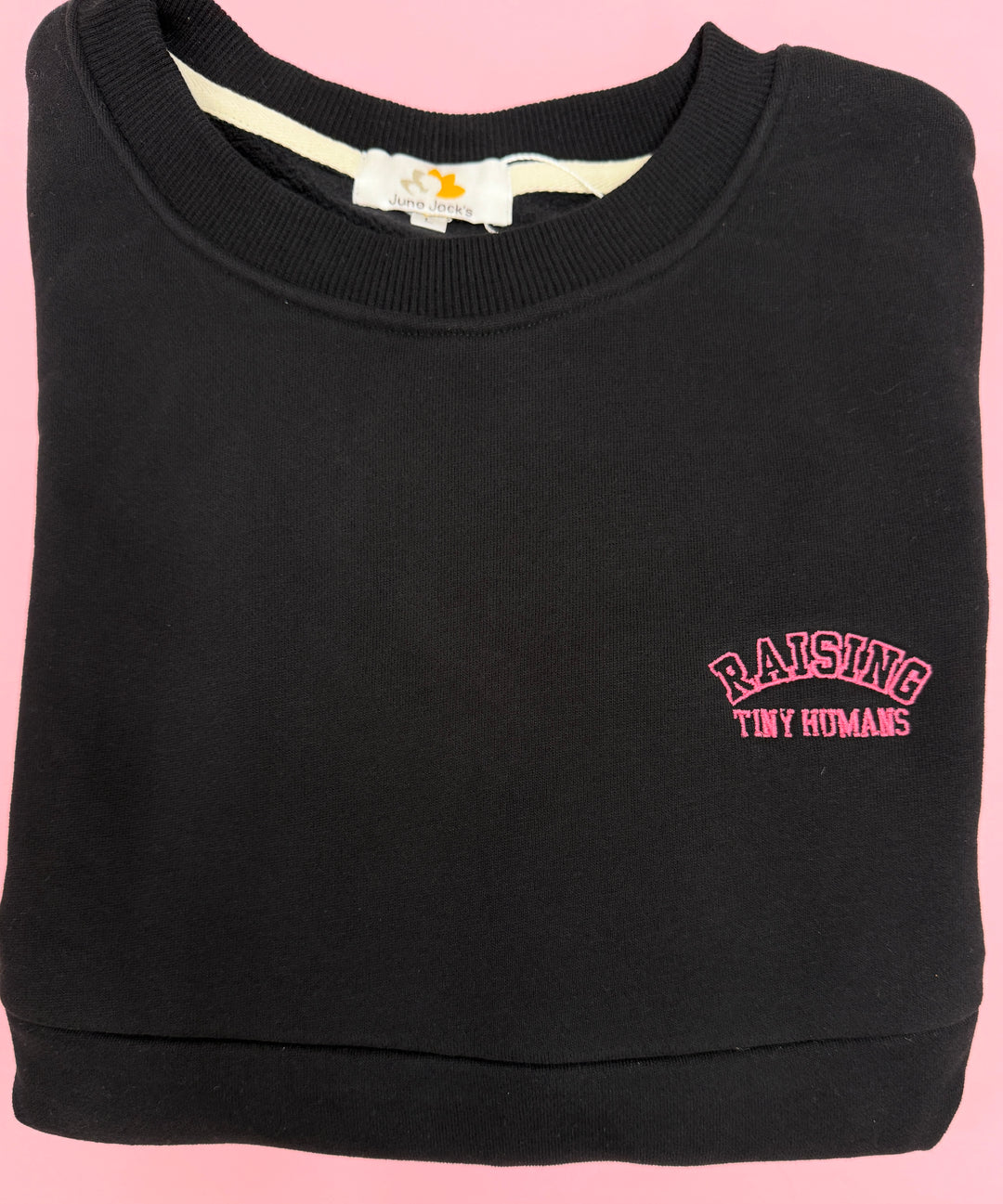 Ready Made - 'Raising Tiny Humans' Embroidered Sweater  L  (14)