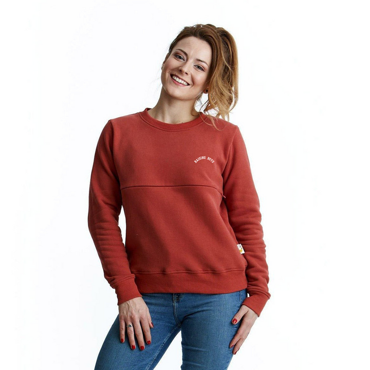 'Raising Boys' Embroidered Nursing Sweatshirt