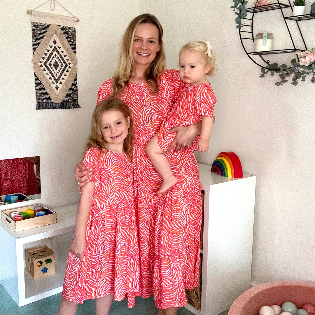 The Frankie Nursing Smock Dress - Wild Ember