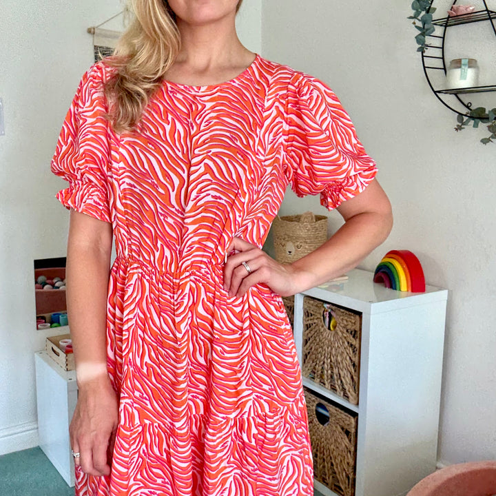 The Frankie Nursing Smock Dress - Wild Ember