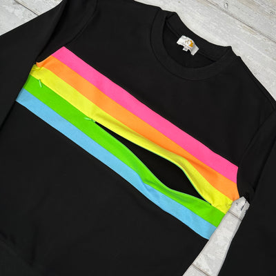 The Rita Nursing Sweatshirt - NEON Rainbow