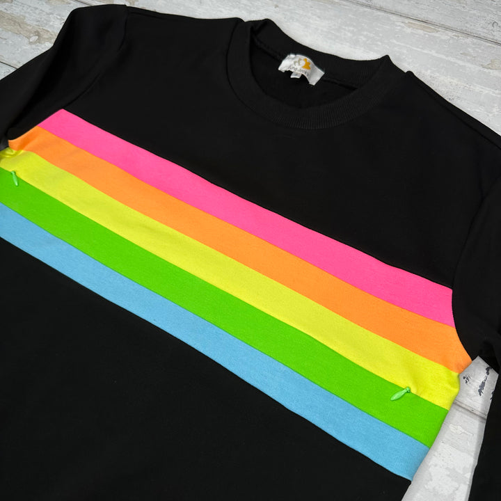 The Rita Nursing Sweatshirt - NEON Rainbow