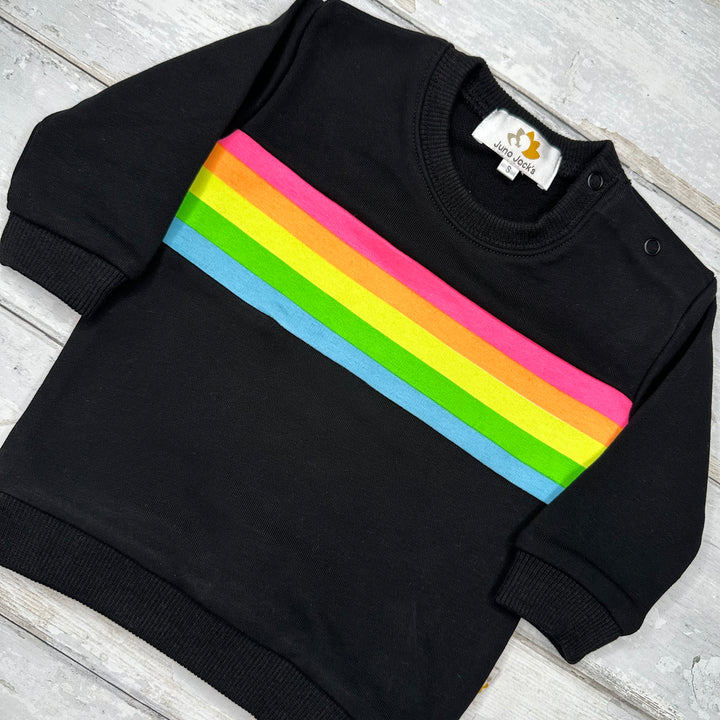 The Rita – Baby/Child Twinning Sweatshirt – NEON Rainbow