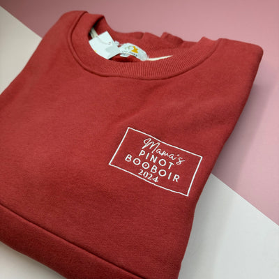 *NEW IN* PINOT BOOBOIR Breastfeeding Friendly Embroidered Sweatshirt