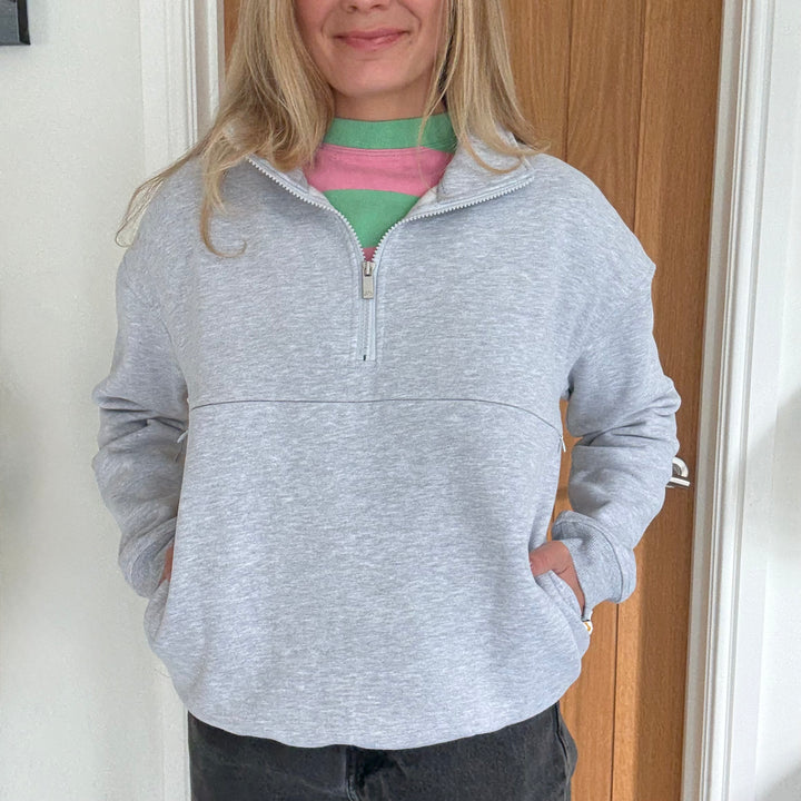 The Maeve Half Zip Nursing Sweatshirt