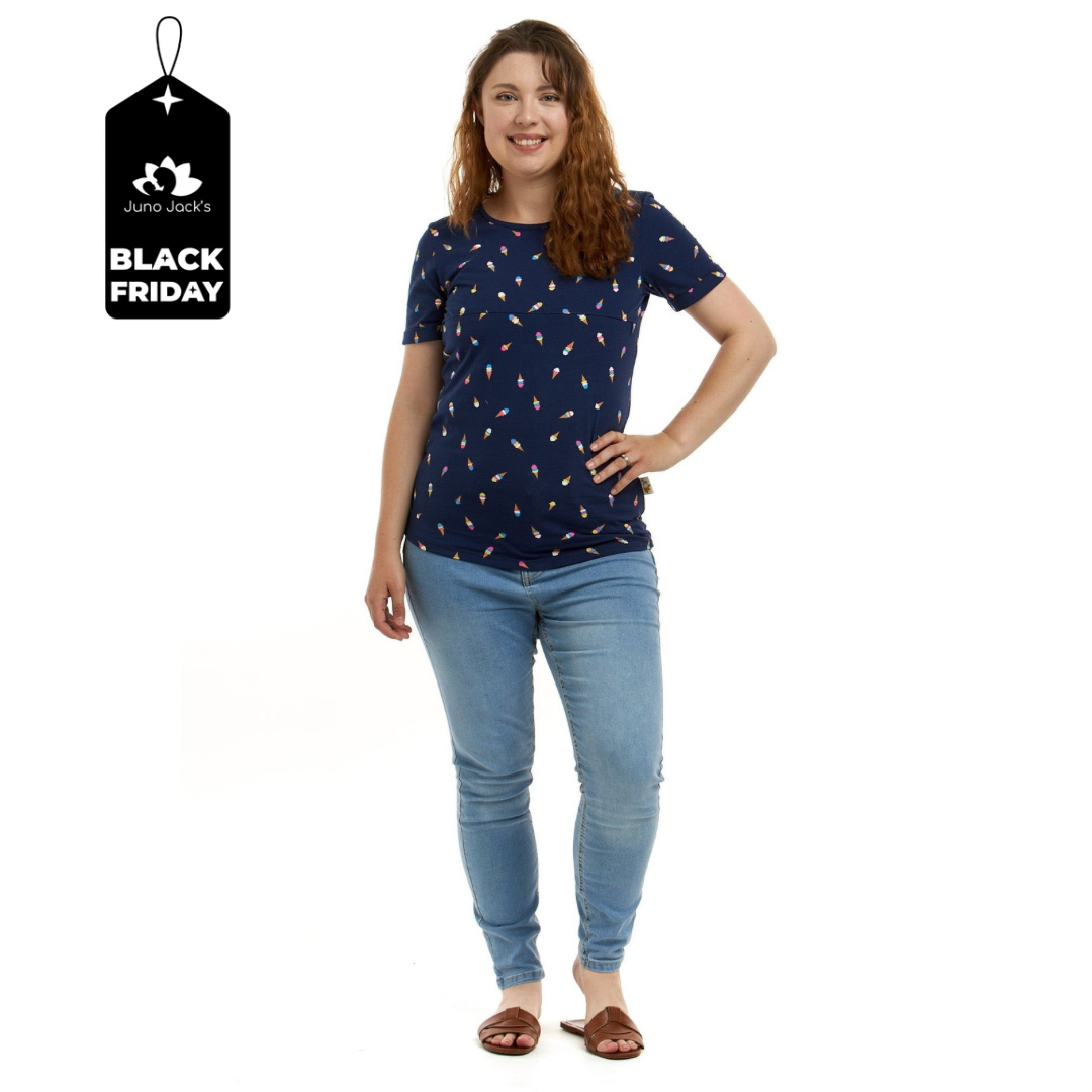 The Izzy Mumma Breastfeeding Tee - Ice Cream Print