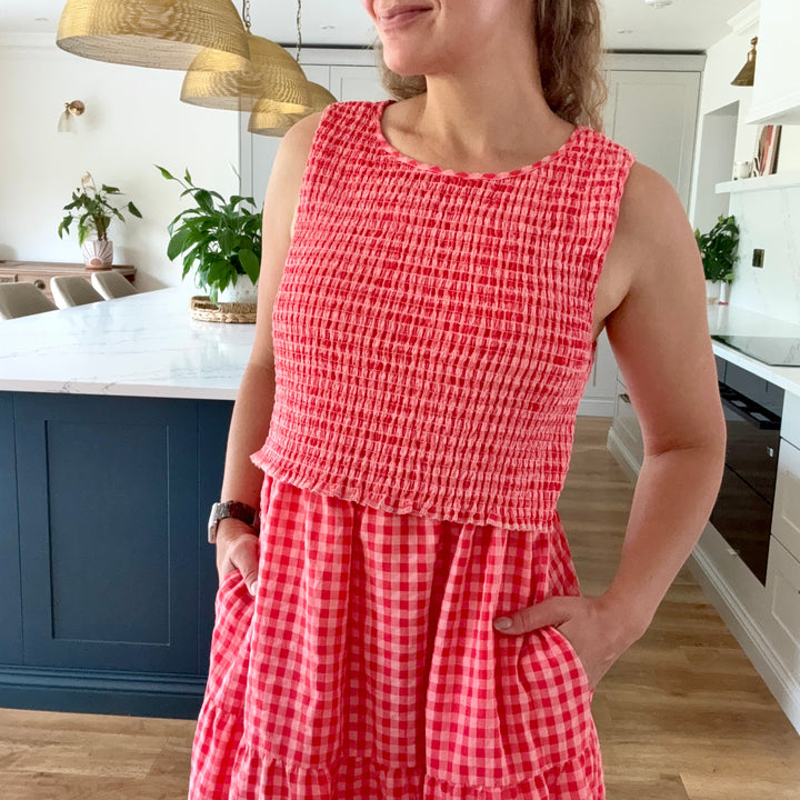 The Winnie Nursing Dress in Poppy