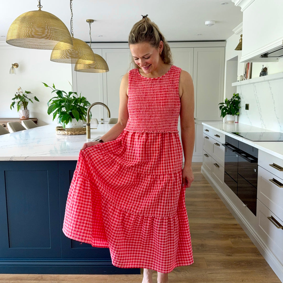 The Winnie Nursing Dress in Poppy
