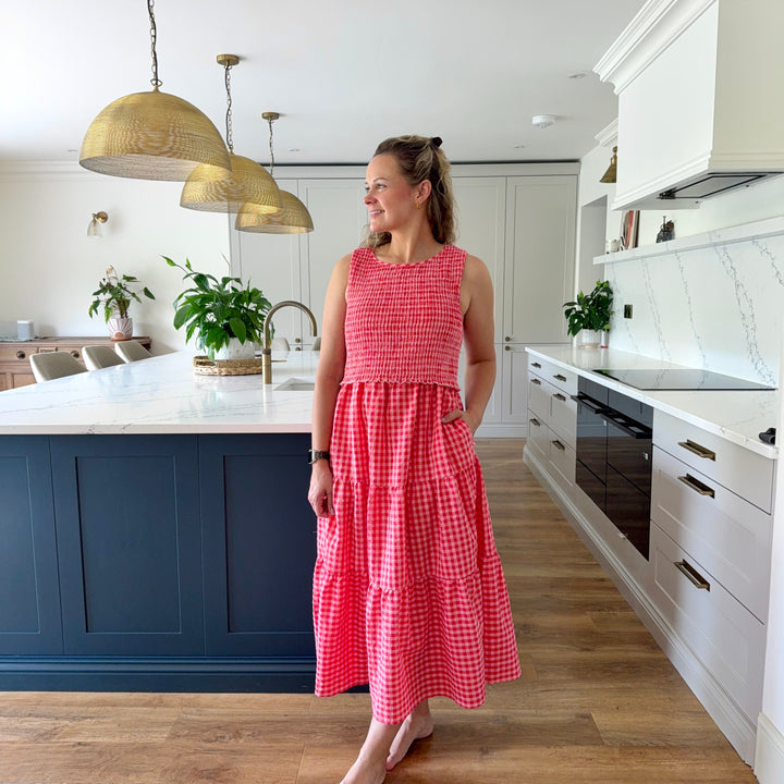 The Winnie Nursing Dress in Poppy