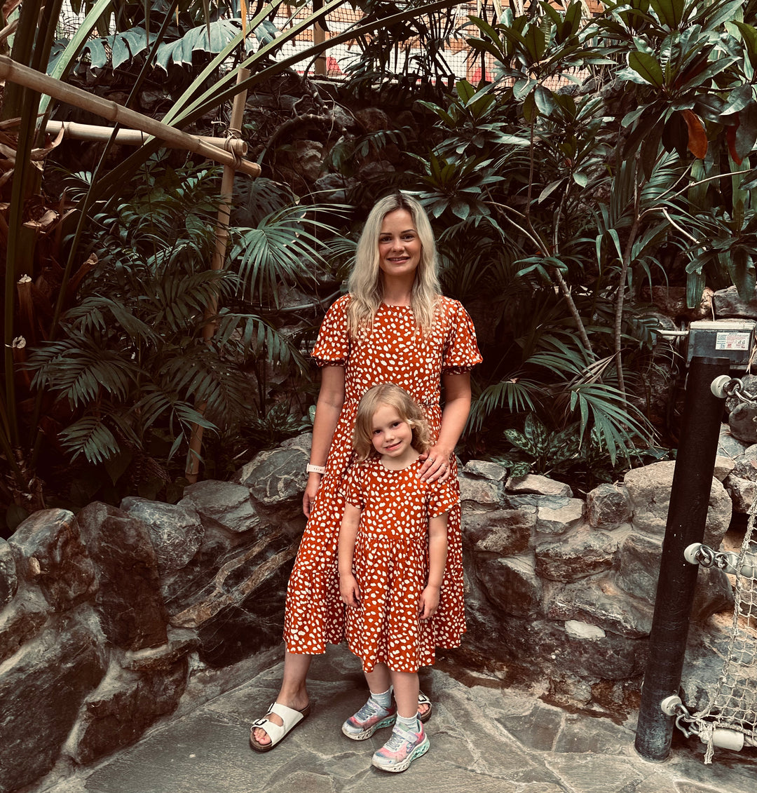 The Frankie Baby/Child Twinning Dress - Wild Ember