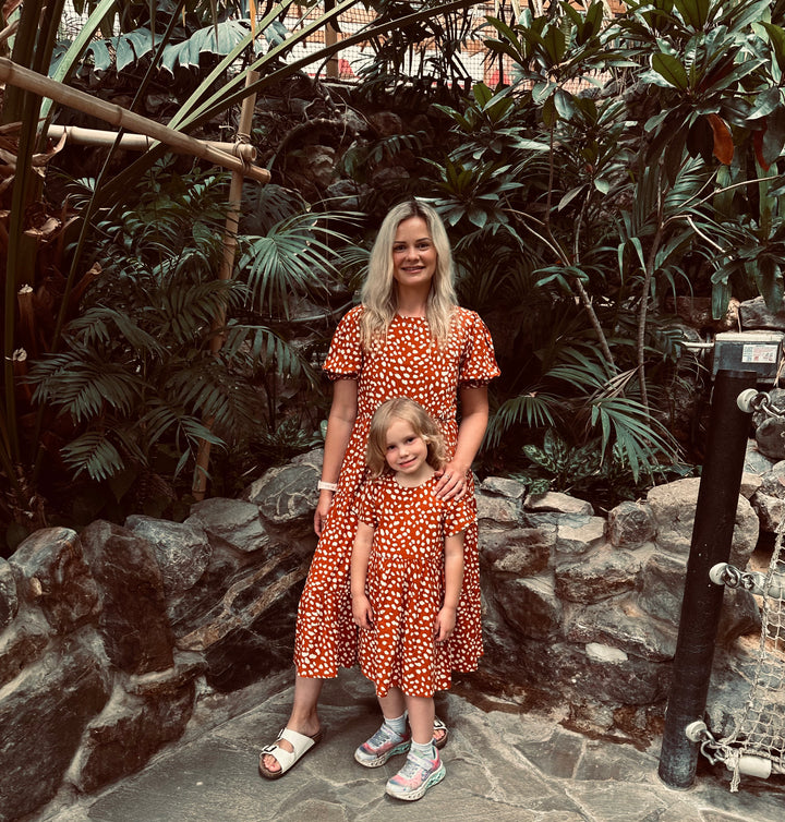 The Frankie Baby/Child Twinning Dress - Wild Ember