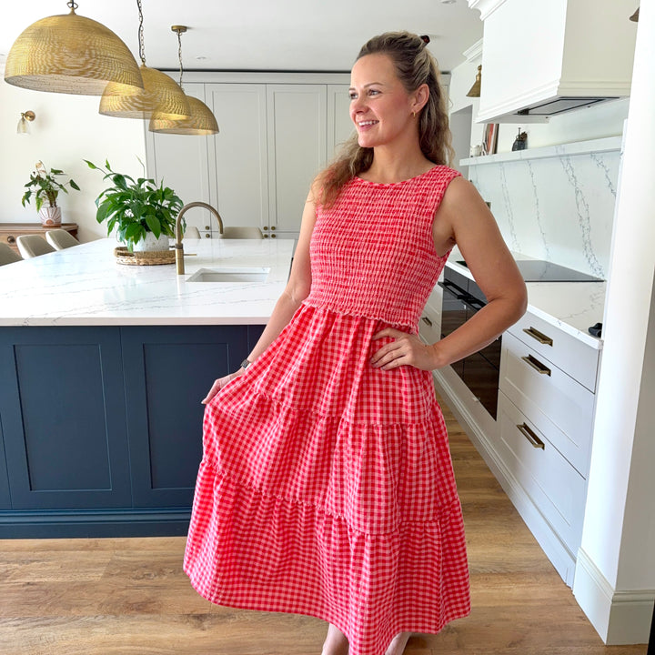 The Winnie Nursing Dress in Poppy