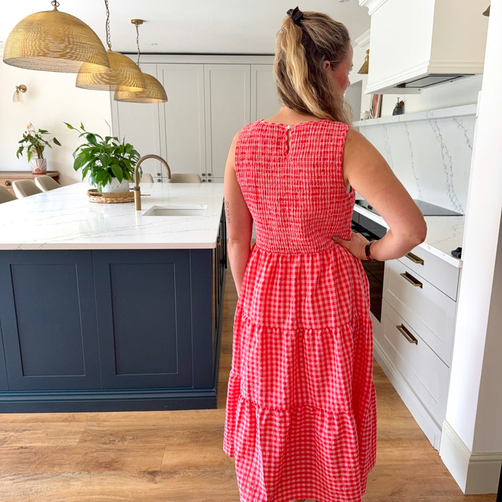 The Winnie Nursing Dress in Poppy