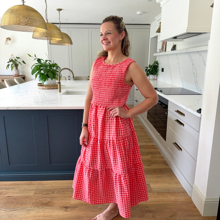 The Winnie Nursing Dress in Poppy
