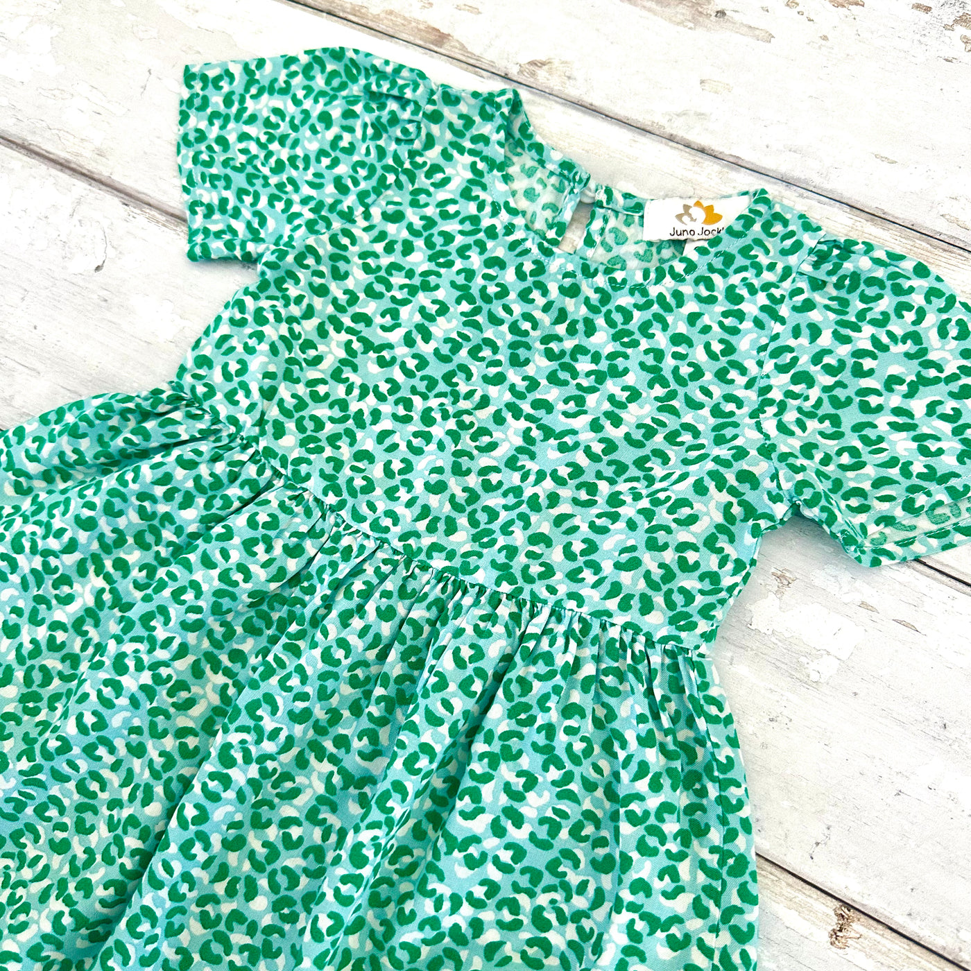 The Frankie Baby/Child Twinning Dress - Aqua Panther