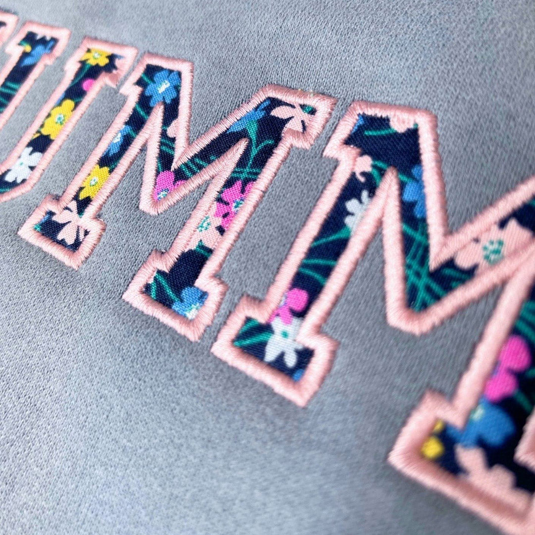 Luxury Liberty London ™ 'MUMMA' Appliqué Breastfeeding Sweatshirt