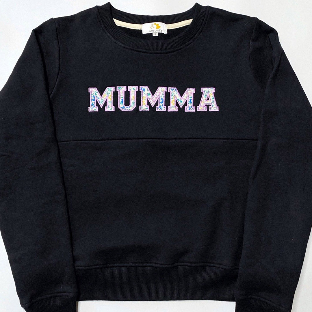 Luxury Liberty London ™ 'MUMMA' Appliqué Breastfeeding Sweatshirt