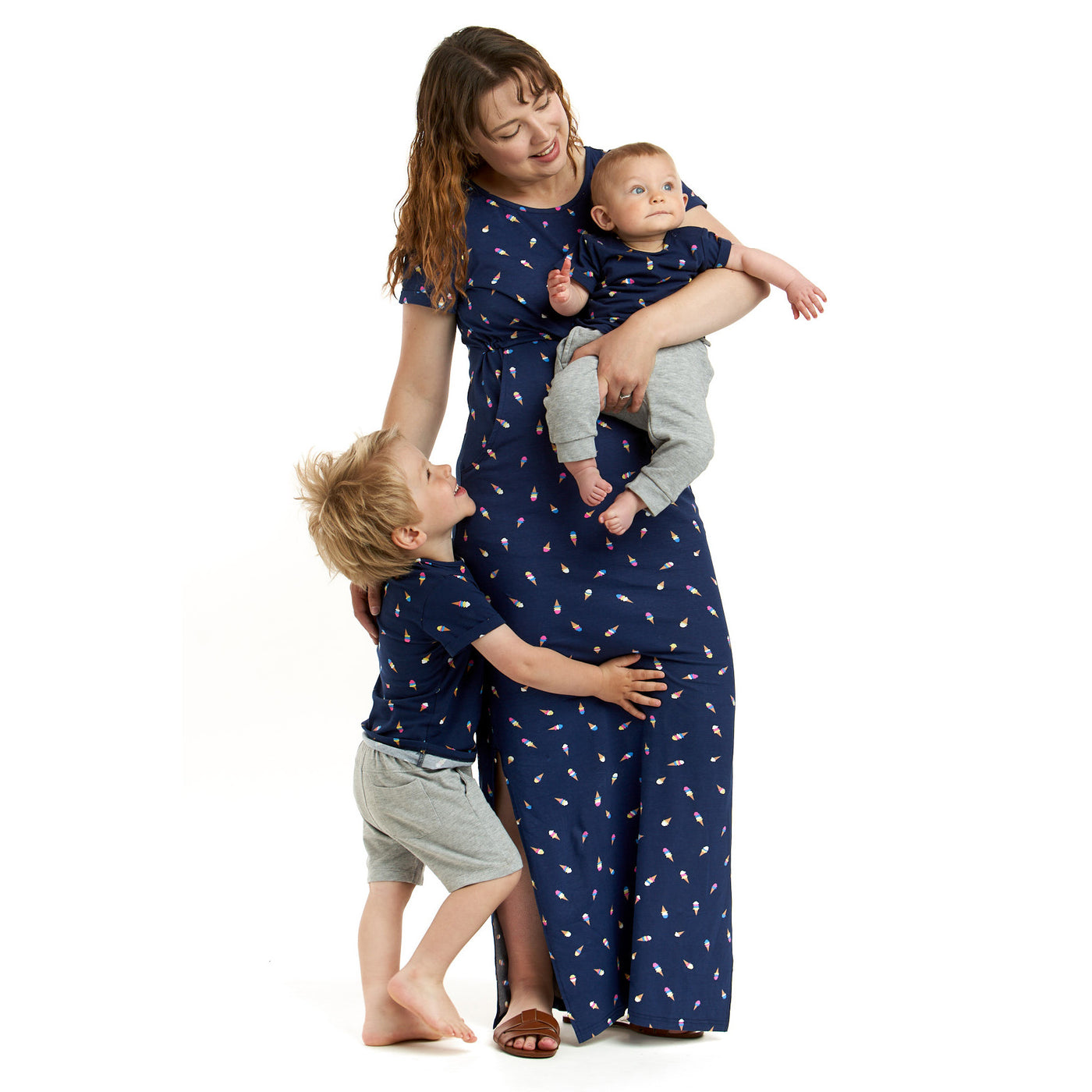 The Izzy Mumma Breastfeeding Dress - Ice Cream Print