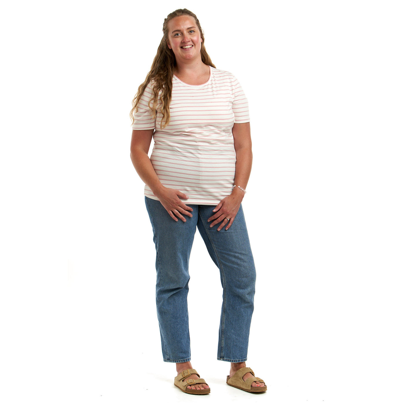 The Juno – Stripy Short-Sleeved Breastfeeding Mumma Top