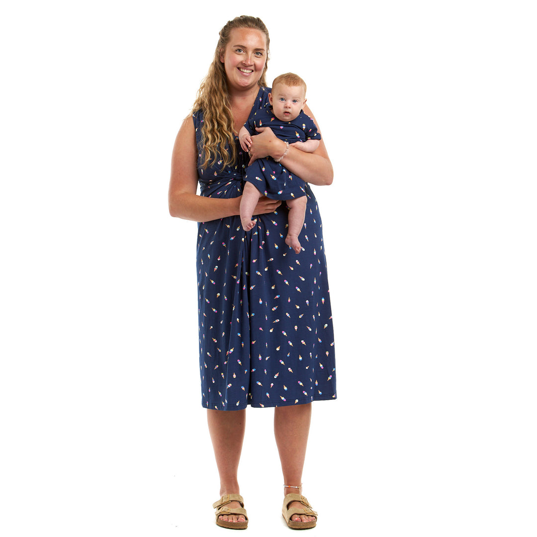 The Izzy Baby/Child Twinning Dress – Ice Cream Print