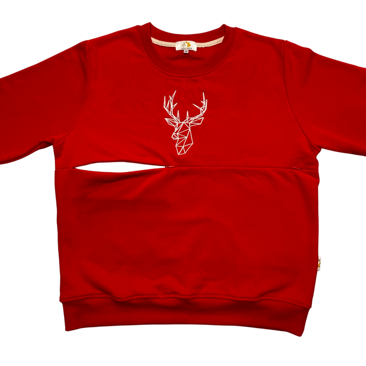 Mumma's Breastfeeding Friendly Christmas Jumper - Festive Stag