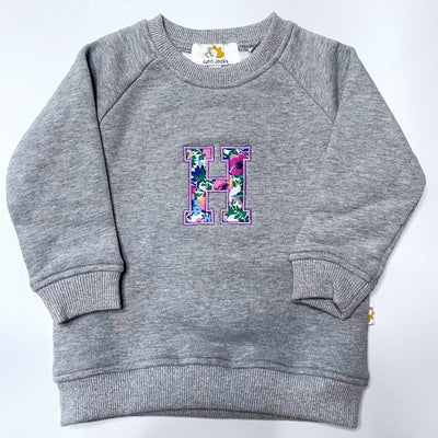 Luxury Liberty London™ Appliquè Initial Baby/Child Sweatshirt
