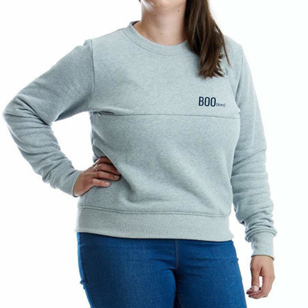 BOO(bies) Nursing Sweatshirt With TwinZip® – Badge-Style Embroidery