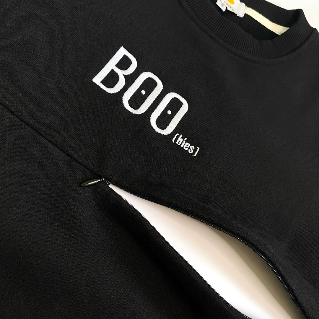 BOO(bies) Nursing Sweatshirt With TwinZip® – Central Embroidery