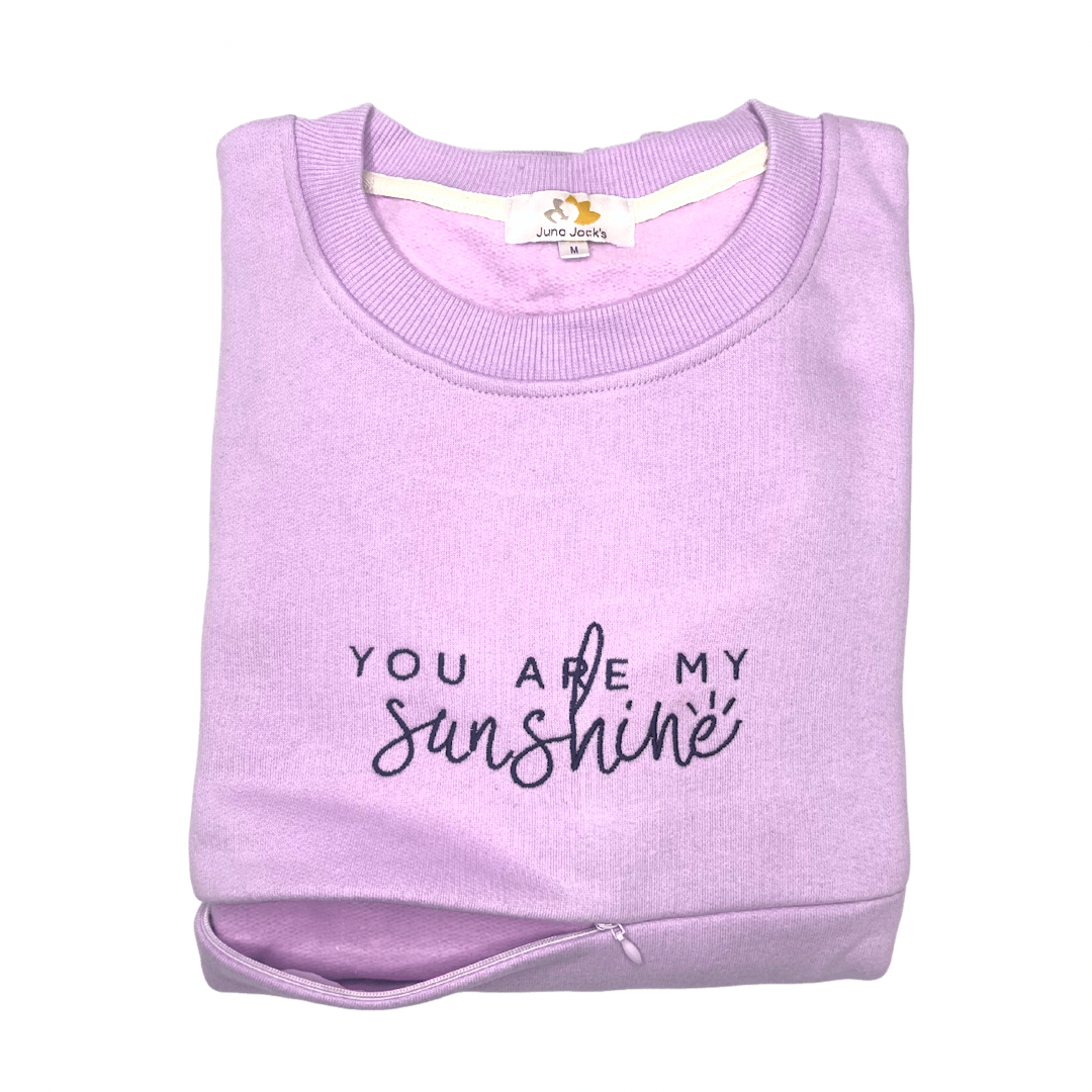 'You Are My Sunshine' Embroidered Breastfeeding Sweatshirt