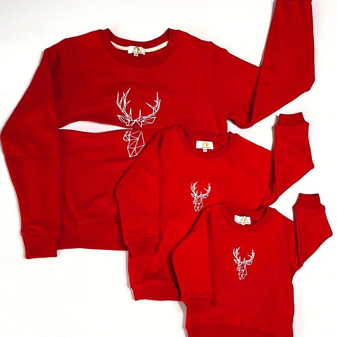 Mumma's Breastfeeding Friendly Christmas Jumper - Festive Zip Through Stag