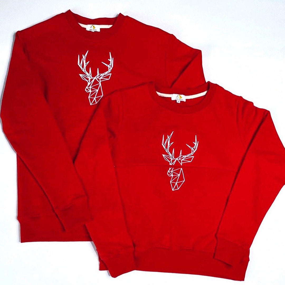 Mumma's Breastfeeding Friendly Christmas Jumper - Festive Zip Through Stag