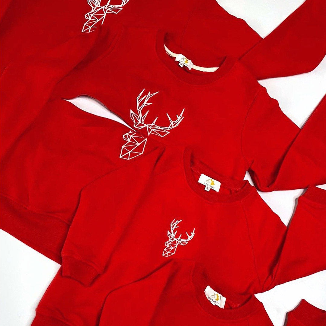 Mumma's Breastfeeding Friendly Christmas Jumper - Festive Zip Through Stag