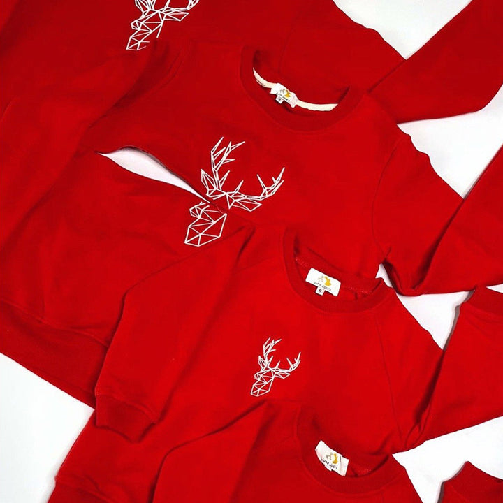 Mumma's Breastfeeding Friendly Christmas Jumper - Festive Zip Through Stag