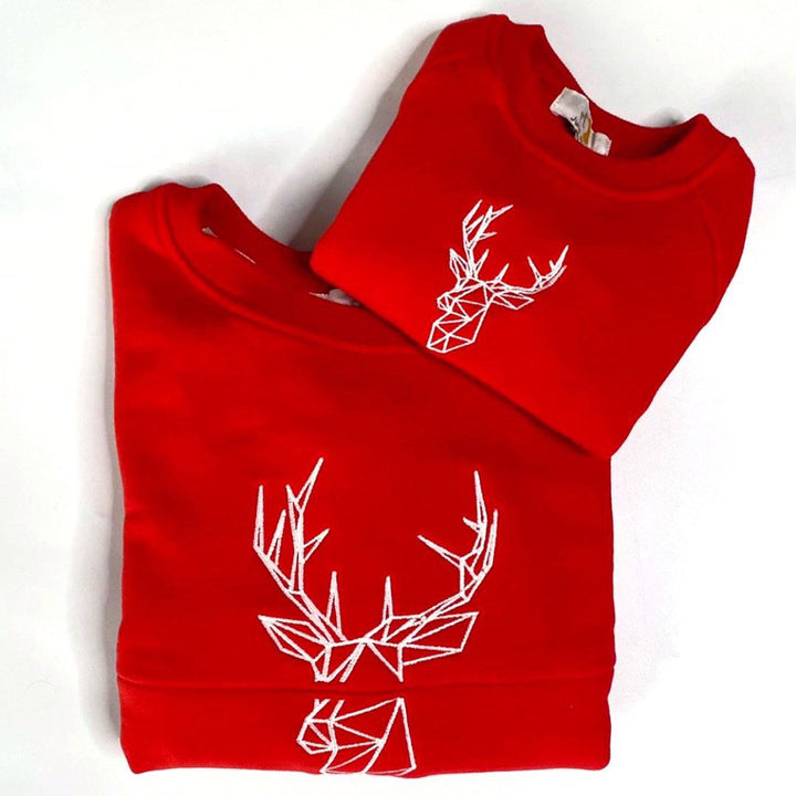 Mumma's Breastfeeding Friendly Christmas Jumper - Festive Zip Through Stag