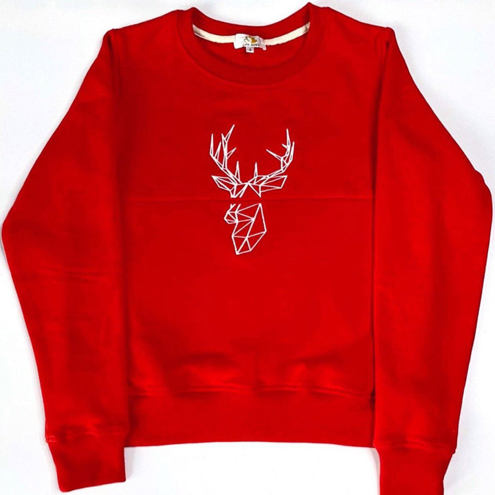 Mumma's Breastfeeding Friendly Christmas Jumper - Festive Zip Through Stag