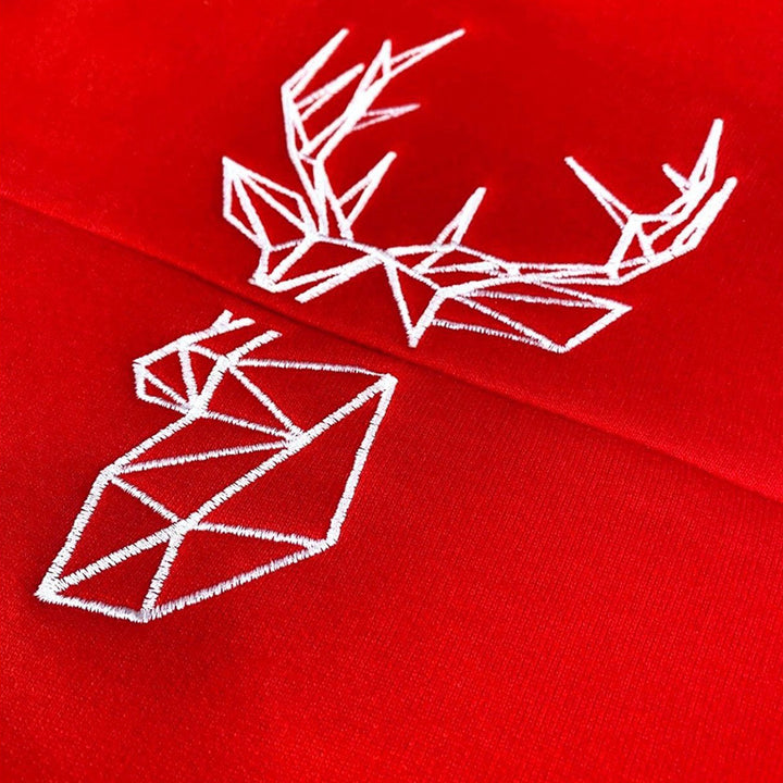 Mumma's Breastfeeding Friendly Christmas Jumper - Festive Zip Through Stag