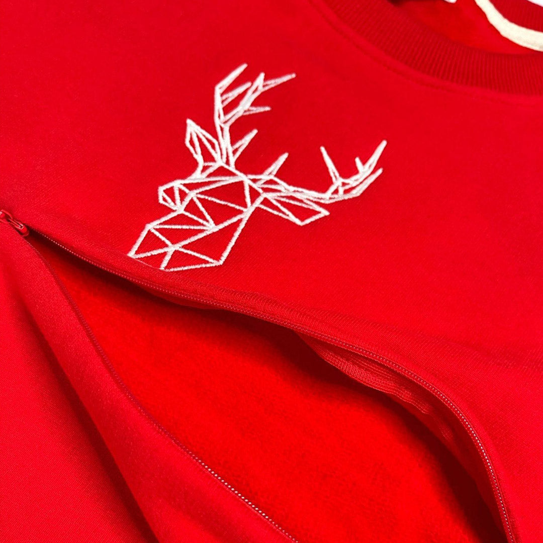 Mumma's Breastfeeding Friendly Christmas Jumper - Festive Stag