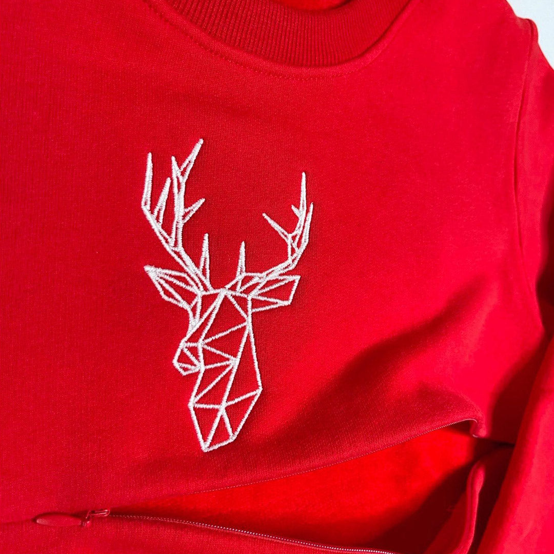 Mumma's Breastfeeding Friendly Christmas Jumper - Festive Stag