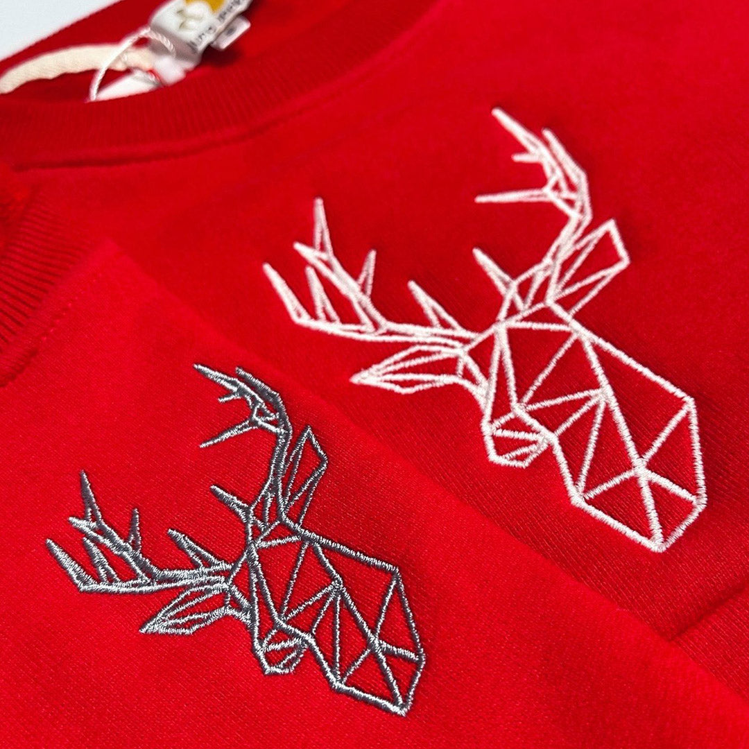 Mumma's Breastfeeding Friendly Christmas Jumper - Festive Zip Through Stag