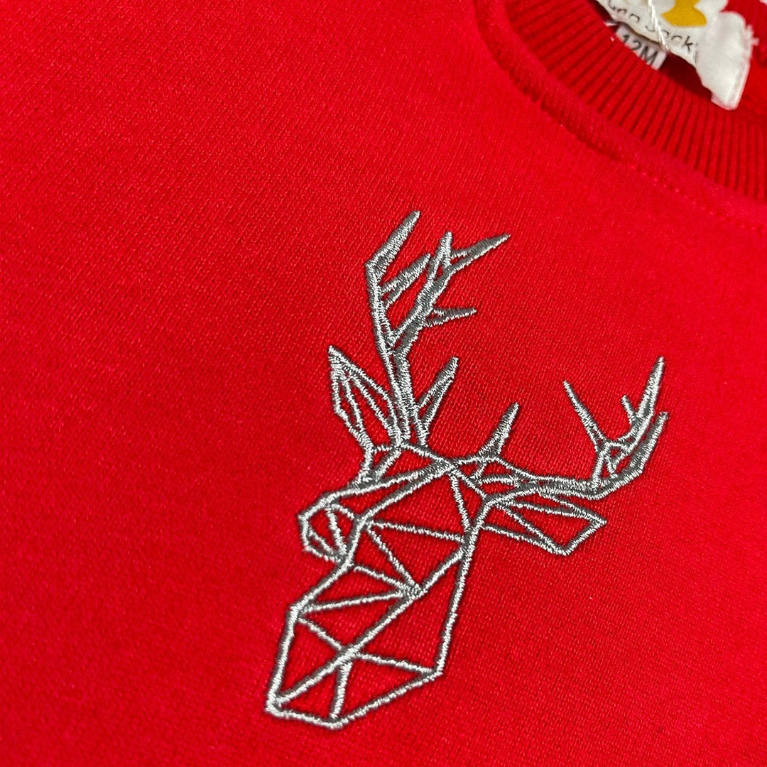 Mumma's Breastfeeding Friendly Christmas Jumper - Festive Zip Through Stag