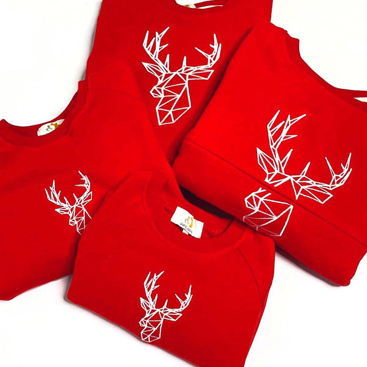 Mumma's Breastfeeding Friendly Christmas Jumper - Festive Zip Through Stag