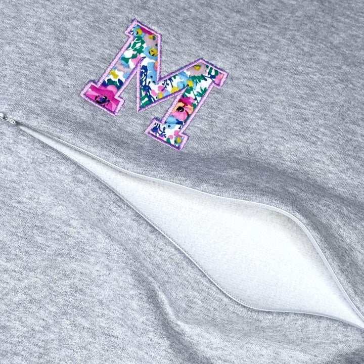Luxury Liberty London™ Mumma Appliqué Initial Breastfeeding Sweatshirt