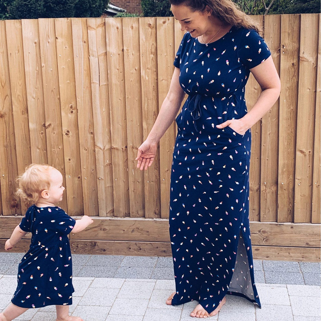 The Izzy Baby/Child Twinning Dress – Ice Cream Print