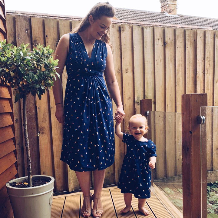 The Izzy Baby/Child Twinning Dress – Ice Cream Print