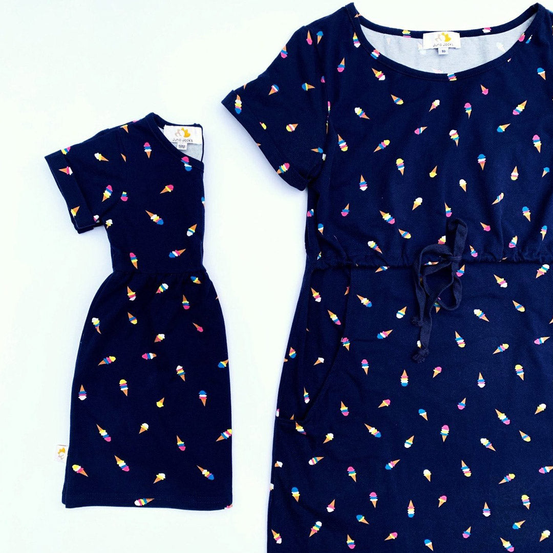 The Izzy Baby/Child Twinning Dress – Ice Cream Print