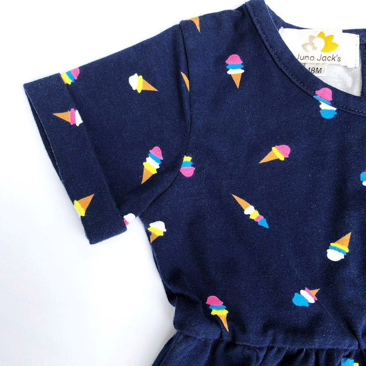 The Izzy Baby/Child Twinning Dress – Ice Cream Print