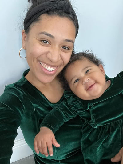 The Verity Baby/Child Twinning Dress in Velvet